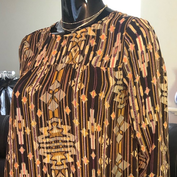 Coffee Multi-Color Brown Tunic/Dress - Picture 3 of 12
